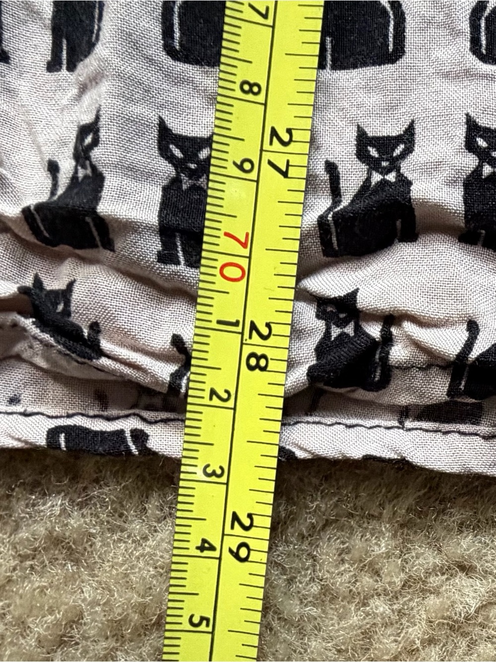 H&M Tan Mini Dress with Black Cat Print - Picture 6 of 7